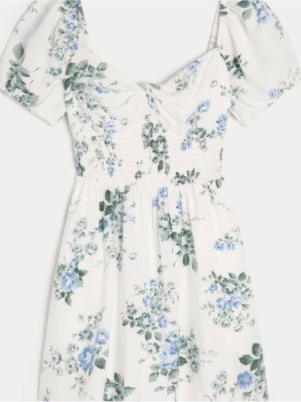 Hollister Floral Mini Dress • NWT • White/Blue Floral